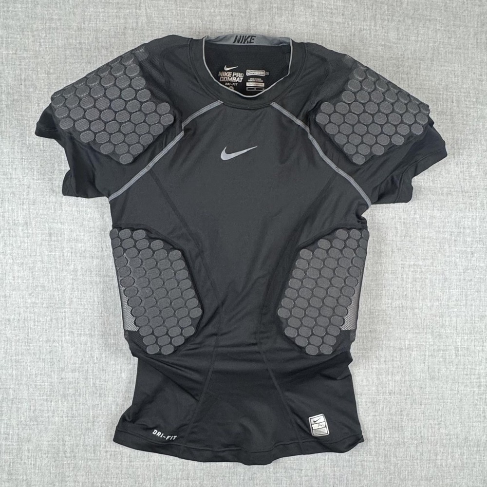 Nike Pro Combat Shirt Mens Medium Black Padded Dri-FIT Jersey Football